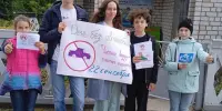 Беларусь за чистый воздух! Учащиеся Борисовского центра экологии и туризма приняли участие в акции "День без автомобиля"