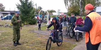 Районные соревнования по ТПМ в технике велосипедного туризма.